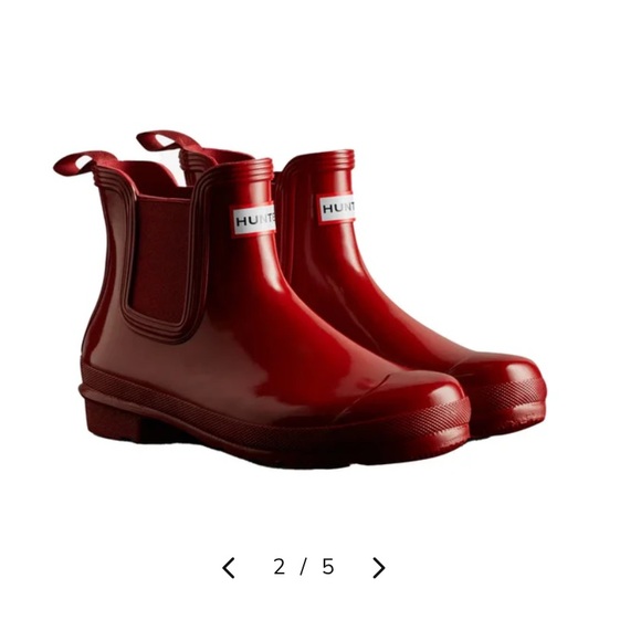 EUC Glossy Red Hunter Boots - Picture 3 of 10